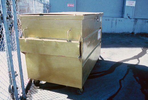 Gold Dumpster by the Art Guys